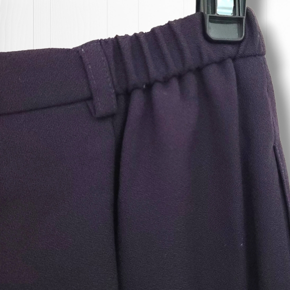 Talbots Women's Vintage Purple Pleated Wool Straight Leg Pants Size 4 Petite - Picture 8 of 12